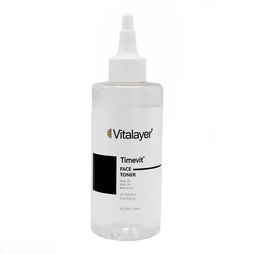 تونر ویتالیر اکتی ویت Timevit حجم 200 میل | VITALAYER Face Toner | مناسب انواع پوست