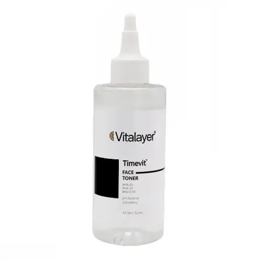تونر ویتالیر اکتی ویت Timevit حجم 200 میل | VITALAYER Face Toner | مناسب انواع پوست